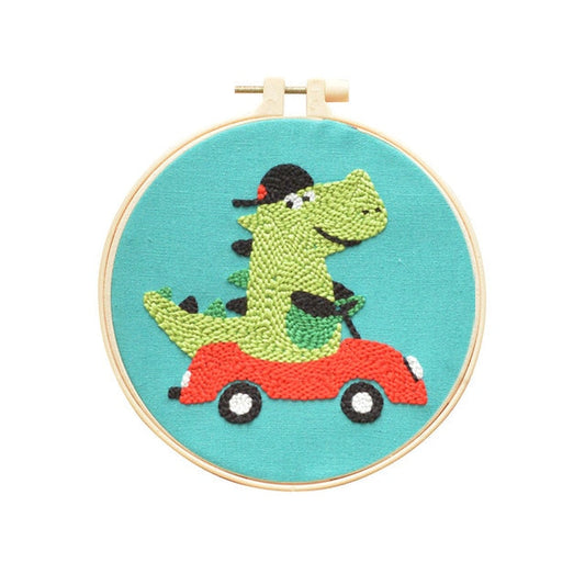 Gator - Cute Animals Punch Needle Kit #7 (with HOOP)