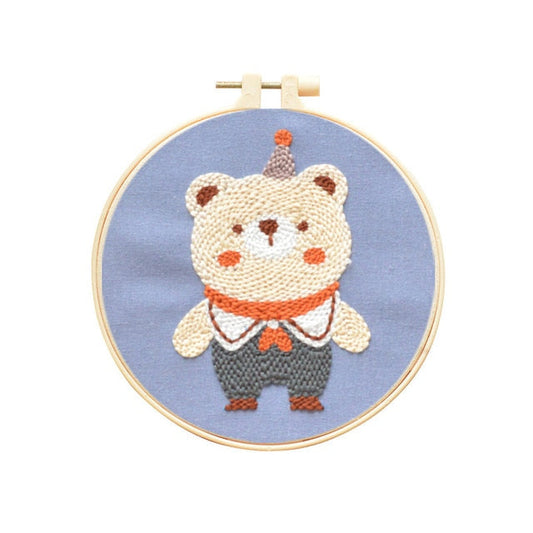 Baby Bear - Cute Animals Punch Needle Kit #15 (with HOOP)