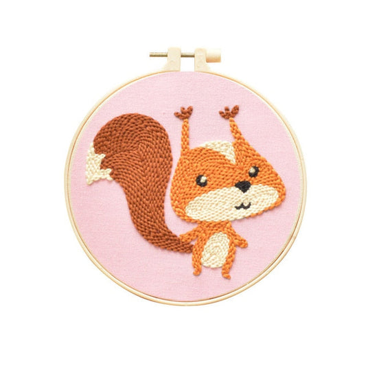 Fox - Cute Animals Punch Needle Kit #16 (with HOOP)