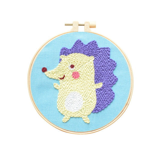 Cute Animals Punch Needle Kit #11 (with HOOP)