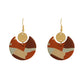 Earth Foil Polymer Clay Drop Earrings Sets: Abstract