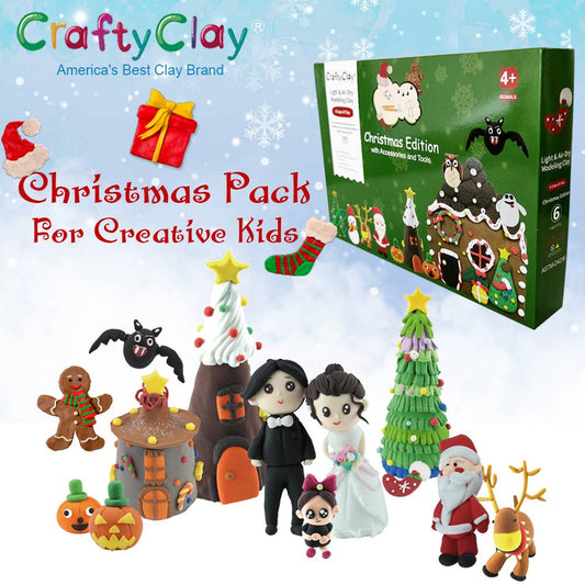 Crafty Clay - The Winter Holiday Theme Modeling Clay Craft Set