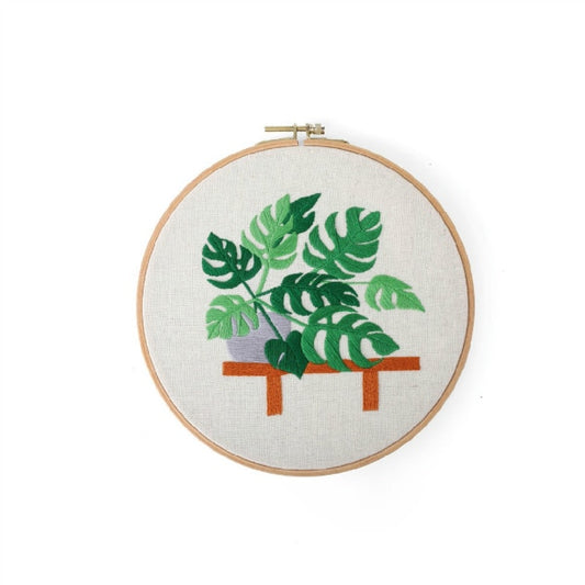 Embroidery Kit - Plant Design #1 (No hoop)