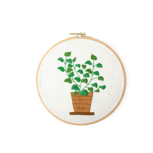 Embroidery Kit - Plant Design #3 (No hoop)
