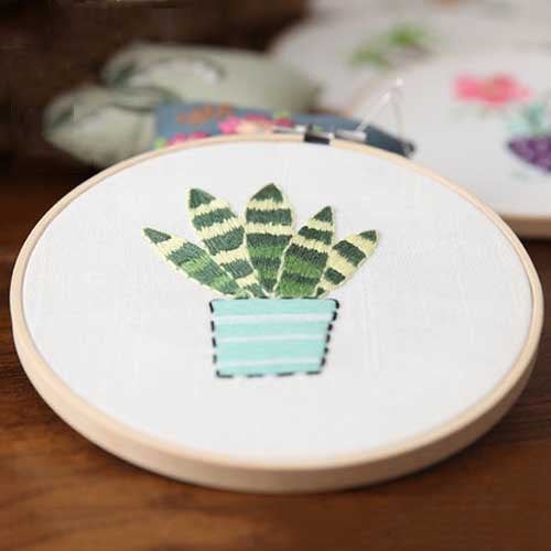 Embroidery Kit - Plant Design #9