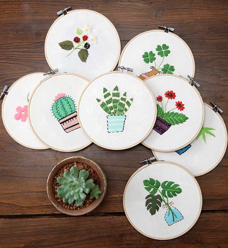 Embroidery Kit - Plant Design #10